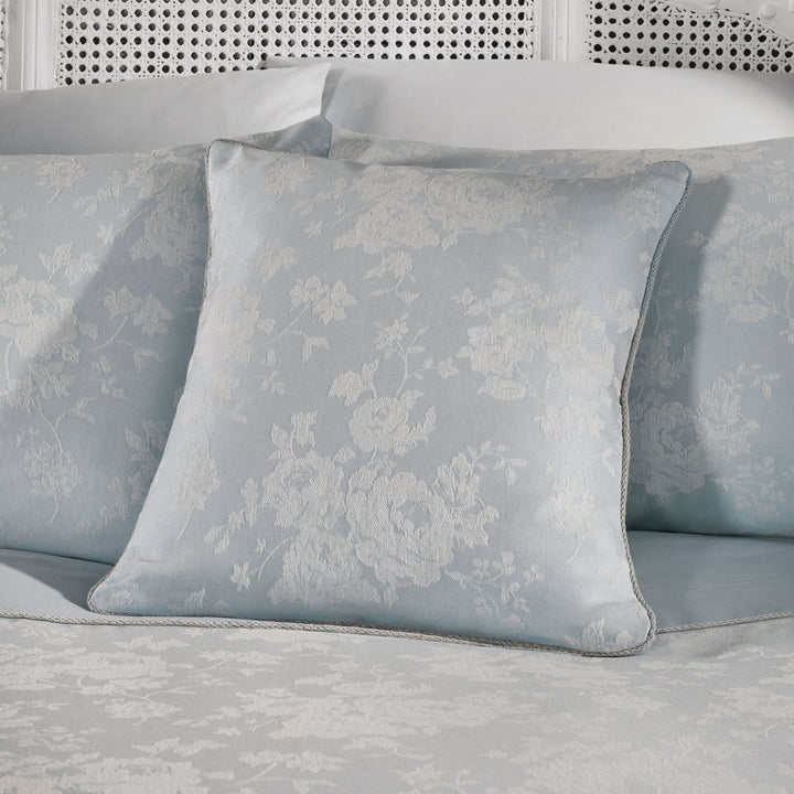 Imelda Filled Cushion by Dreams & Drapes Woven in Duck Egg 43 x 43cm - Filled Cushion - Dreams & Drapes Woven