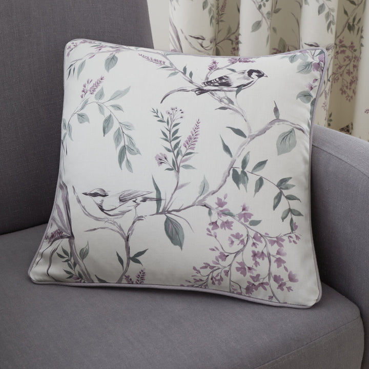 Jazmine Filled Cushion by Dreams & Drapes Design in Heather 43 x 43cm - Filled Cushion - Dreams & Drapes Design