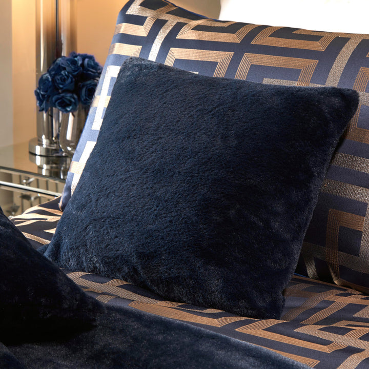 Lucie Filled Cushion by Soiree in Navy 43 x 43cm - Filled Cushion - Soiree
