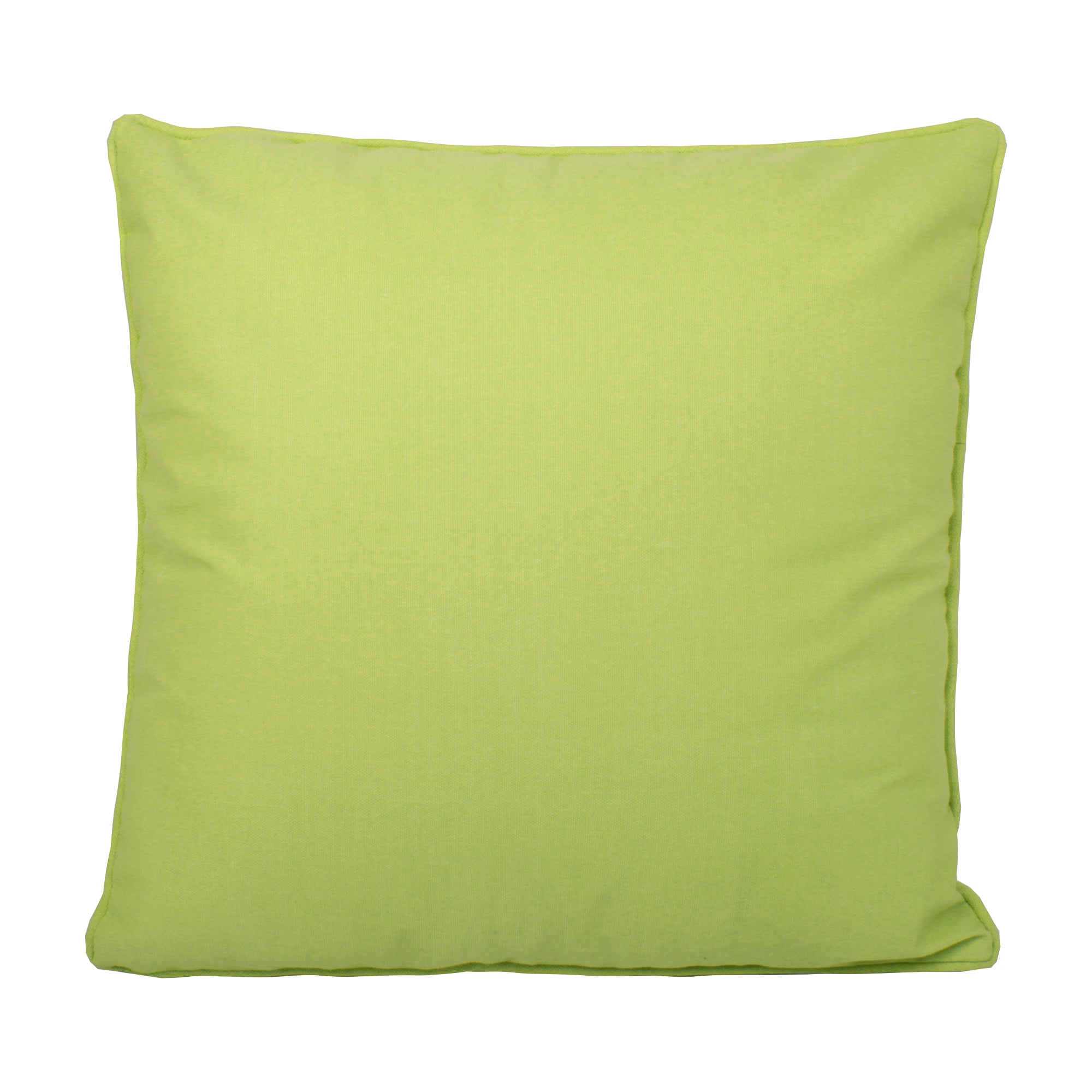 Plain Dye Filled Cushion by Fusion in Lime 43 x 43cm - Filled Cushion - Fusion