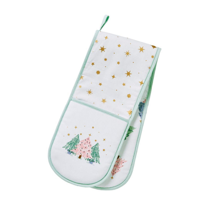 Ulster Weavers Recycled Double Oven Glove - Frosty Trees (Green) -  - Ulster Weavers