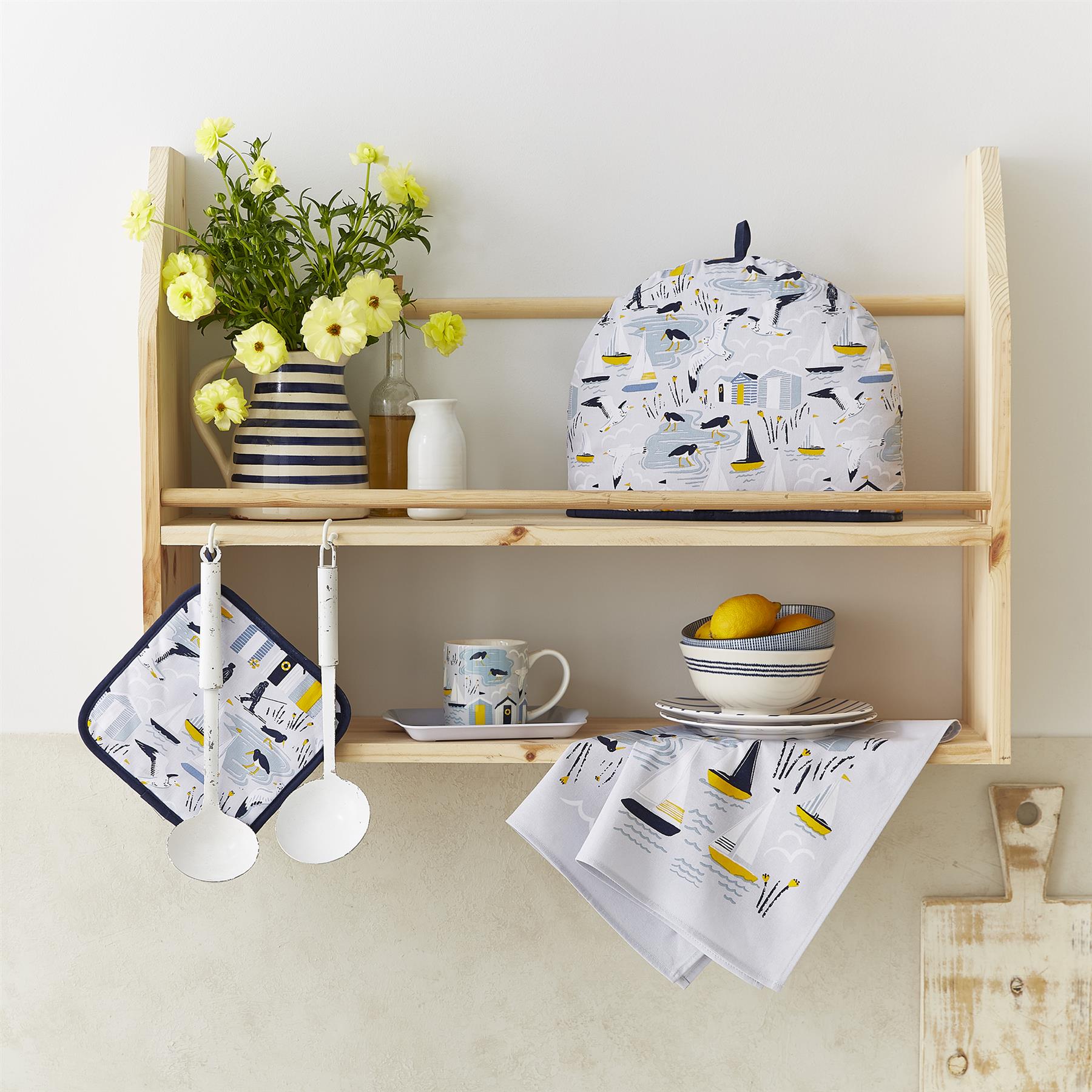 Ulster Weavers Seashore Coasters - 4 Pack One Size in Blue - Coaster - Ulster Weavers