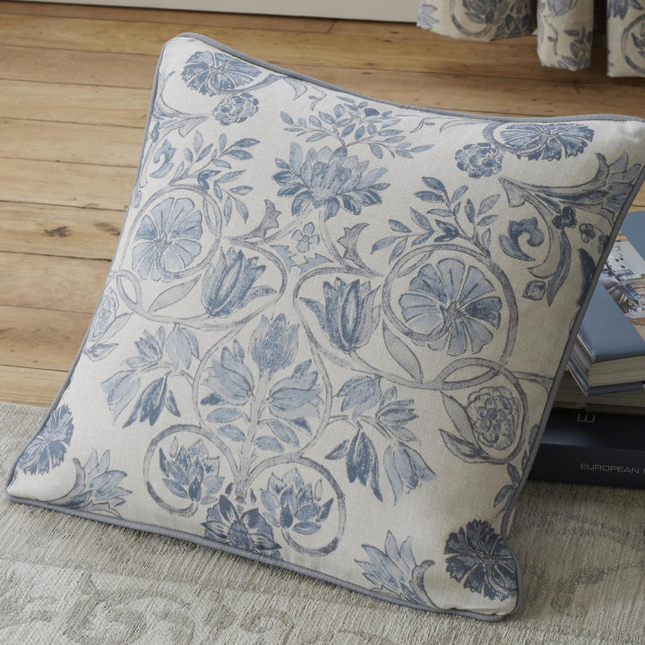 Averie Filled Cushion by Dreams & Drapes Design in Blue 43 x 43cm - Filled Cushion - Dreams & Drapes Design