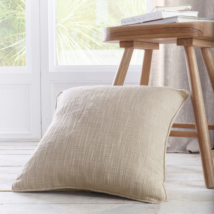 Boucle Filled Cushion by Appletree Loft in Linen 43 x 43cm - Filled Cushion - Appletree Loft