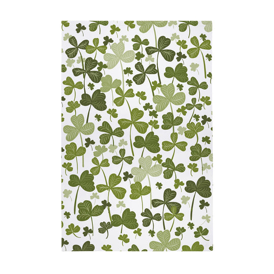 Shamrocks Cotton Tea Towel in Green