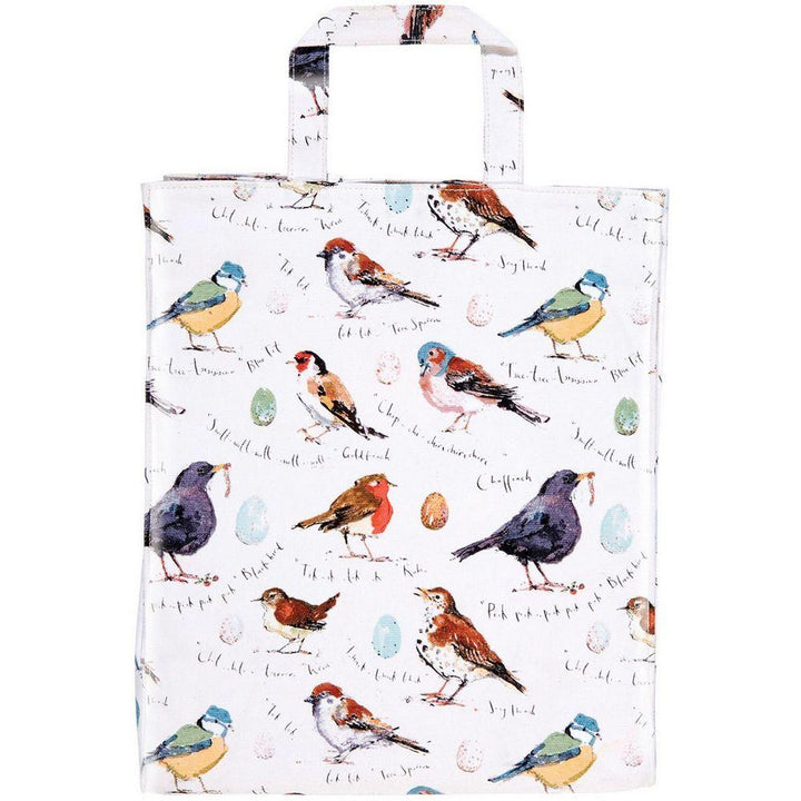 Ulster Weavers Wipeable PVC Gusset Bag - Bird Song (100% Cotton coated with PVC, Multicolour, Medium) - Bag - Ulster Weavers