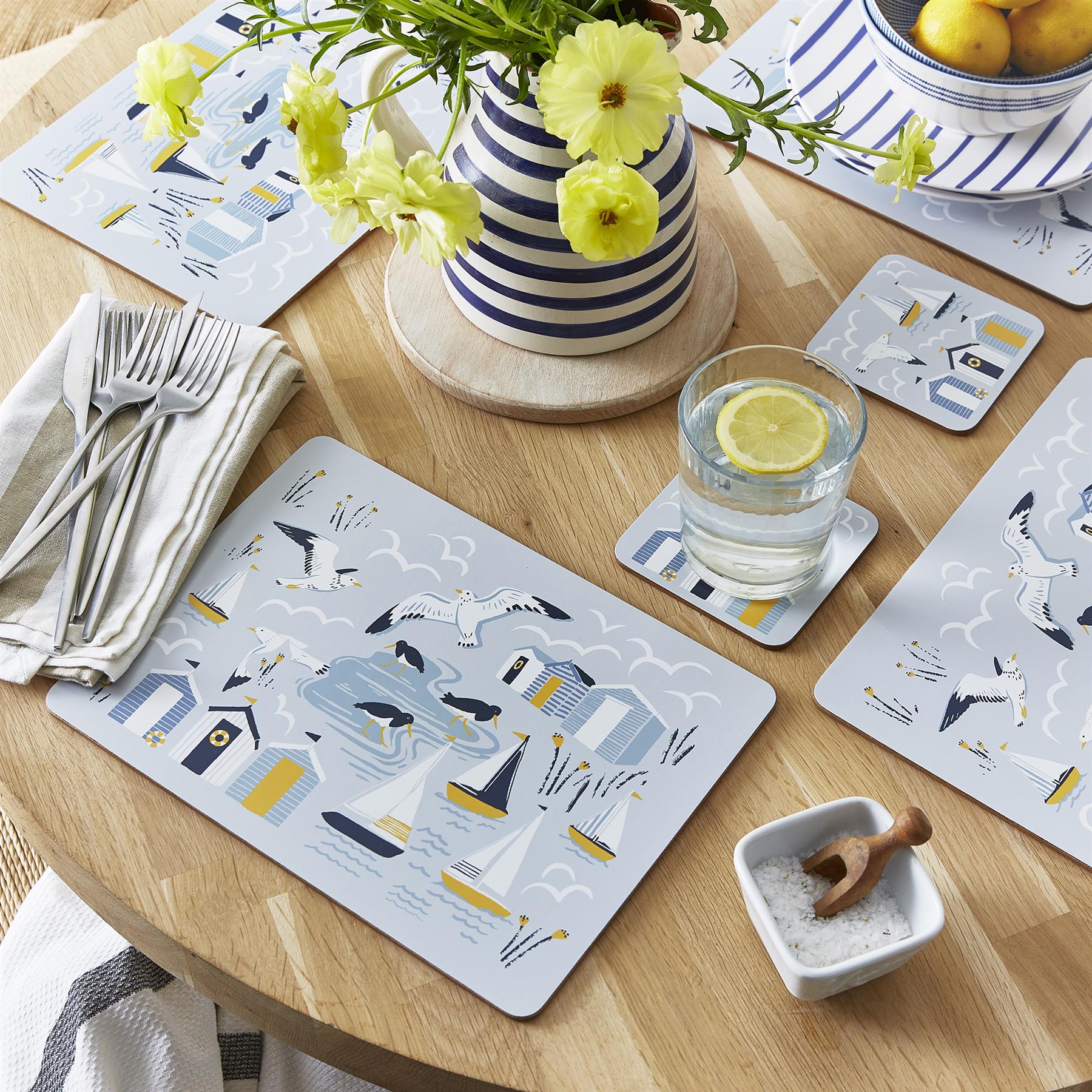 Ulster Weavers Seashore Placemat - 4 Pack One Size in Blue - Placemat - Ulster Weavers