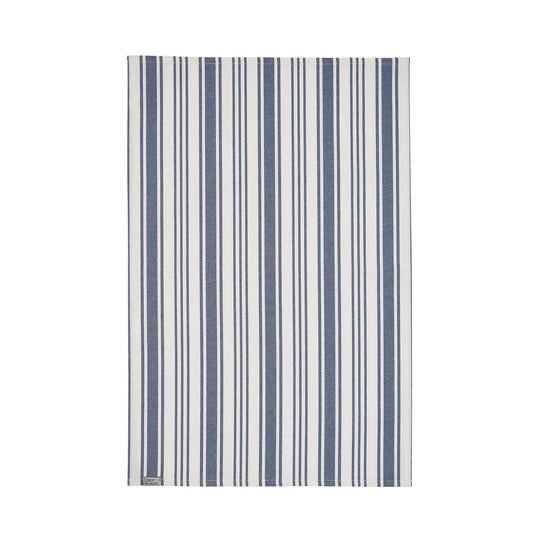 Denim Stripe Cotton Tea Towel in Blue