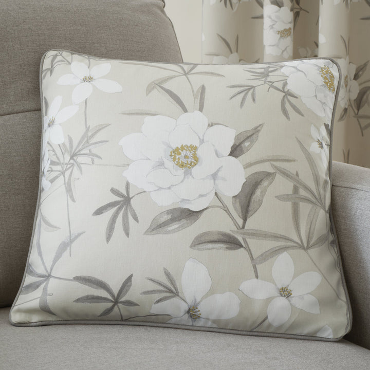 Eve Filled Cushion by Dreams & Drapes Design in Natural 43 x 43cm - Filled Cushion - Dreams & Drapes Design