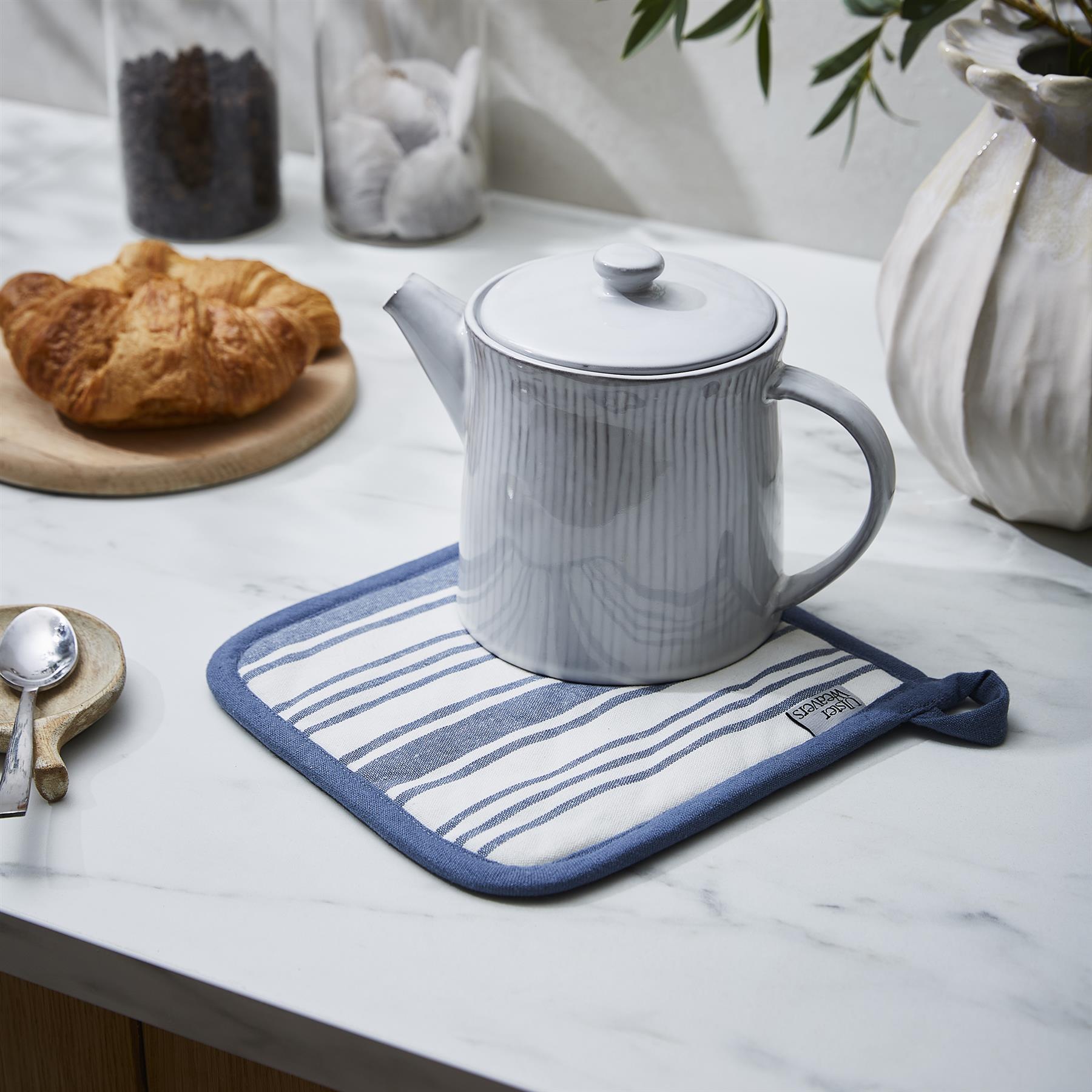 Ulster Weavers Denim Stripe Pot Mat One Size in Blue - Pot Mat - Ulster Weavers
