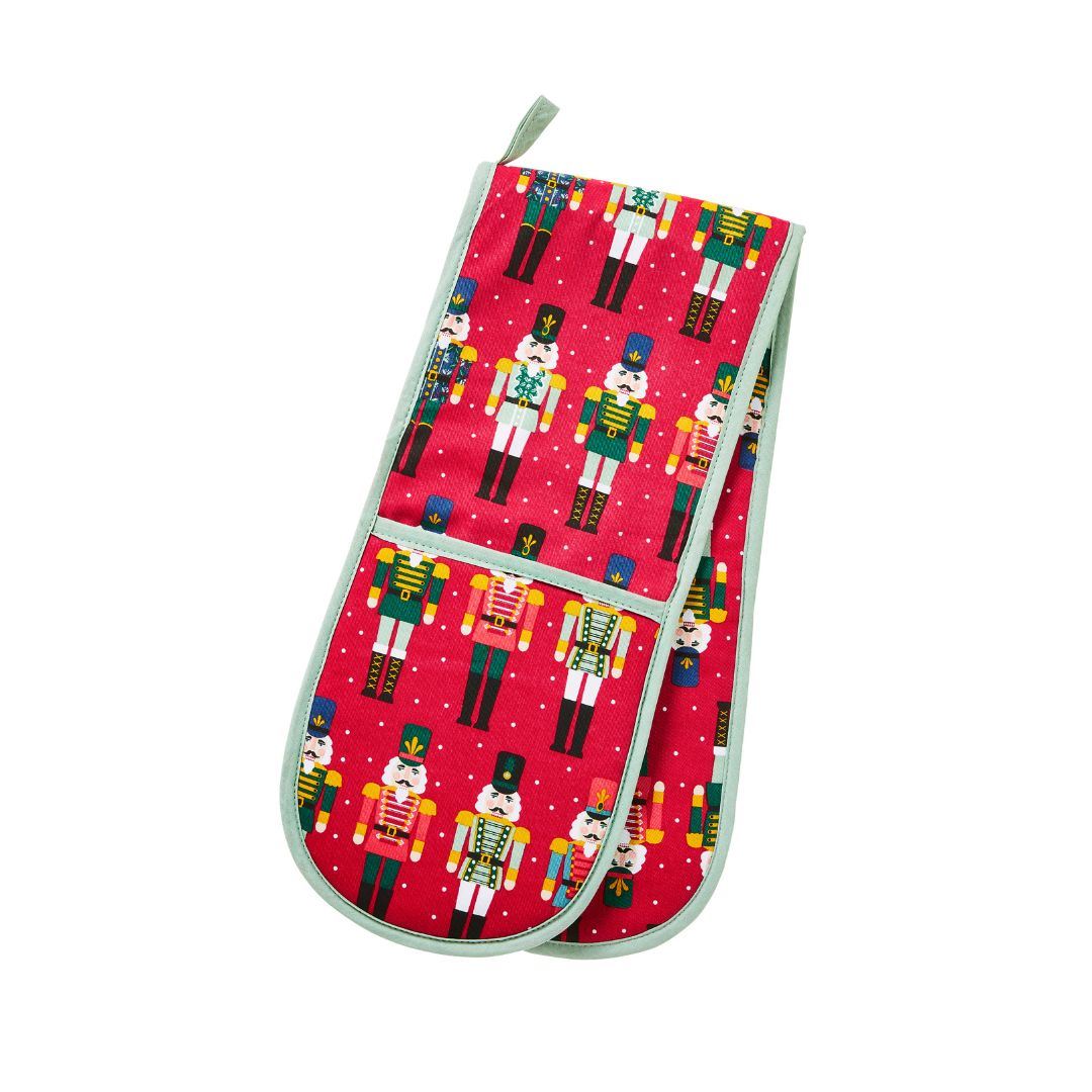 Ulster Weavers Recycled Double Oven Glove - Nutcracker Parade (Red) -  - Ulster Weavers
